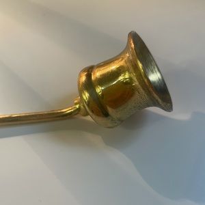 Vintage brass candle snuffer